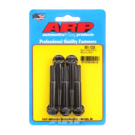 Șuruburi durabile ARP M8 x 1.25 x 55 hex șuruburi oxid negru (5buc) | race-shop.ro