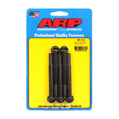 Șuruburi durabile ARP M8 x 1.25 x 80 hex șuruburi oxid negru (5buc) | race-shop.ro
