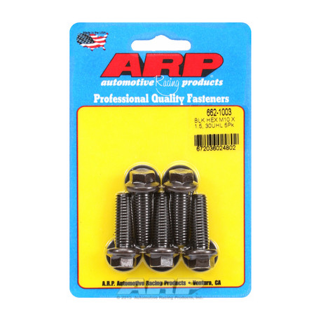 Șuruburi durabile ARP M10 x 1.50 x 30 hex șuruburi oxid negru (5buc) | race-shop.ro