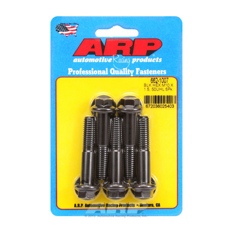 Șuruburi durabile ARP M10 x 1.50 x 50 hex șuruburi oxid negru (5buc) | race-shop.ro