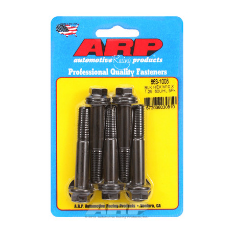 Șuruburi durabile ARP ARP M10 x 1.25 x 60 hex șuruburi oxid negru (5buc) | race-shop.ro
