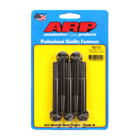Șuruburi durabile ARP M10 x 1.25 x 80 hex șuruburi oxid negru (5buc) | race-shop.ro