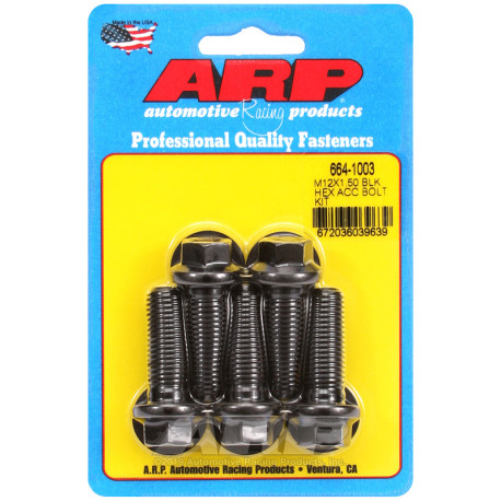 Șuruburi durabile ARP ARP șuruburi (cap hexagonal, negre), M12×1.50 × 35 mm | race-shop.ro
