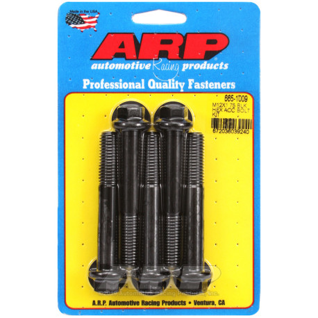 Șuruburi durabile ARP ARP șuruburi (cap hexagonal, negre), M12×1.75 × 80 mm | race-shop.ro