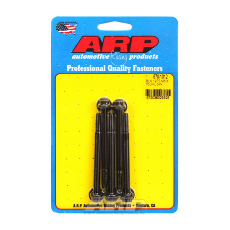 Șuruburi durabile ARP M6 x 1.00 x 75 12pt șuruburi oxid negru (5buc) | race-shop.ro