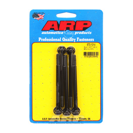 Șuruburi durabile ARP M6 x 1.00 x 90 12pt șuruburi oxid negru (5buc) | race-shop.ro