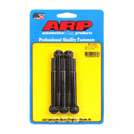 Șuruburi durabile ARP M8 x 1.25 x 80 12pt șuruburi oxid negru (5buc) | race-shop.ro
