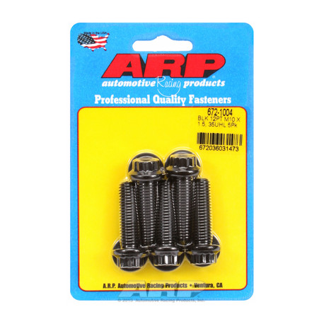 Șuruburi durabile ARP M10 x 1.50 x 35 12pt șuruburi oxid negru (5buc) | race-shop.ro