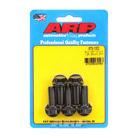 Șuruburi durabile ARP M10 x 1.25 x 25 12pt șuruburi oxid negru (5buc) | race-shop.ro