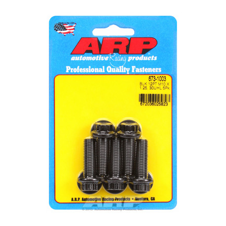 Șuruburi durabile ARP M10 x 1.25 x 30 12pt șuruburi oxid negru (5buc) | race-shop.ro