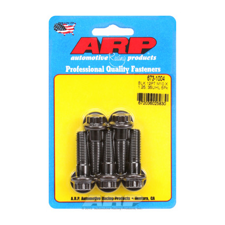 Șuruburi durabile ARP M10 x 1.25 x 35 12pt șuruburi oxid negru (5buc) | race-shop.ro