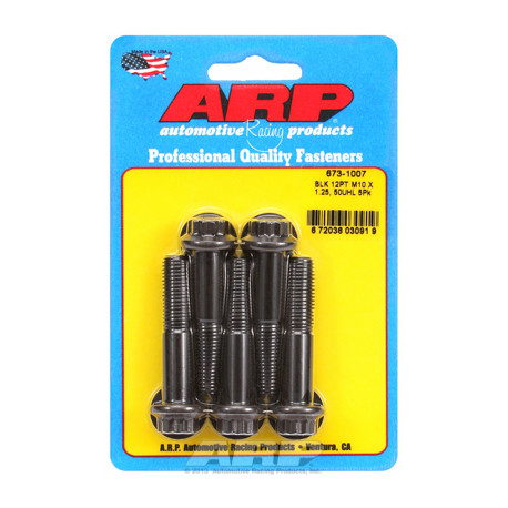 Șuruburi durabile ARP M10 x 1.25 x 50 12pt șuruburi oxid negru (5buc) | race-shop.ro
