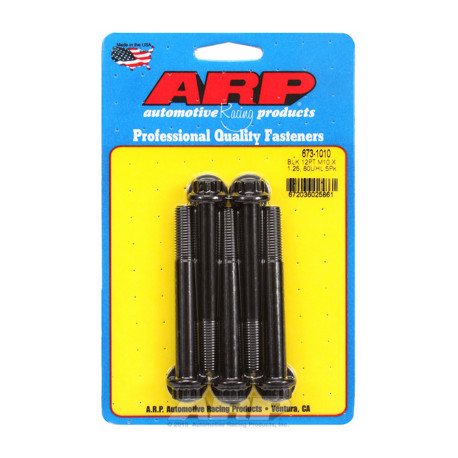 Șuruburi durabile ARP M10 x 1.25 x 80 12pt șuruburi oxid negru (5buc) | race-shop.ro