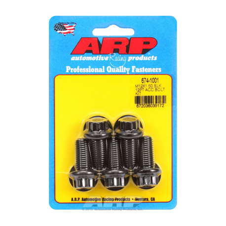 Șuruburi durabile ARP ARP kit șuruburi M12 x 1.50 x 25 oxid negru 12pt | race-shop.ro
