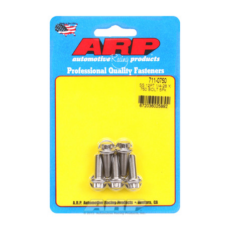 Șuruburi durabile ARP "1/4""-28 x .750 12pt SS șuruburi" (5buc) | race-shop.ro