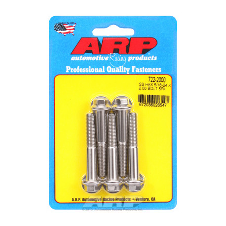 Șuruburi durabile ARP "5/16""-24 x 2.000 hex SS șuruburi" (5buc) | race-shop.ro