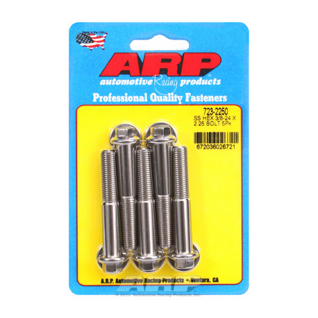 Șuruburi durabile ARP "3/8""-24 x 2.250 hex SS șuruburi" (5buc) | race-shop.ro