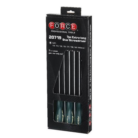 Șurubelnițe FORCE 7-piece screwdriver set TORX - long 300mm | race-shop.ro