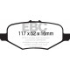 Frâne EBC Plăcuțe frână spate EBC Ultimax înlocuitor OEM DP1887 | race-shop.ro