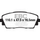 Frâne EBC Plăcuțe frână fată EBC Ultimax înlocuitor OEM DPX2163 | race-shop.ro