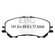 Frâne EBC Plăcuțe frână fată EBC Yellowstuff Street + Track DP43032R | race-shop.ro