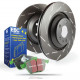 Frâne EBC Kit frână față EBC PD06KF563 - Discuri Ultimax Grooved + Plăcuțe Greenstuff | race-shop.ro