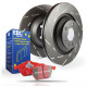 Frâne EBC Kit frână față EBC PD07KF095 - Discuri Ultimax Grooved + Plăcuțe Redstuff Ceramic | race-shop.ro