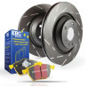 Set față EBC PD08KF111 - Discuri Ultimax Grooved + Plăcuțe Yellowstuff 