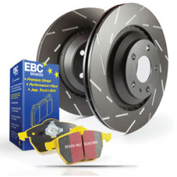 Kit frână față EBC PD08KF187 - Discuri Ultimax Grooved + Plăcuțe Yellowstuff