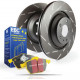 Frâne EBC Kit frână față EBC PD08KF330 - Discuri Ultimax Grooved + Plăcuțe Yellowstuff | race-shop.ro