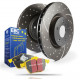 Frâne EBC Kit frână față EBC PD13KF301 - Discuri Turbo Grooved + Plăcuțe Yellowstuff | race-shop.ro
