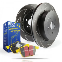 Kit frână față EBC PD18KF040 - Discuri BSD Grooved + Plăcuțe Yellowstuff