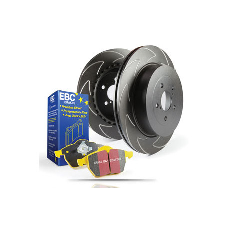 Frâne EBC Kit frână față EBC PD18KF040 - Discuri BSD Grooved + Plăcuțe Yellowstuff | race-shop.ro