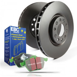 Kit frână spate EBC PD01KR154 - Discuri Premium OE + Plăcuțe Greenstuff