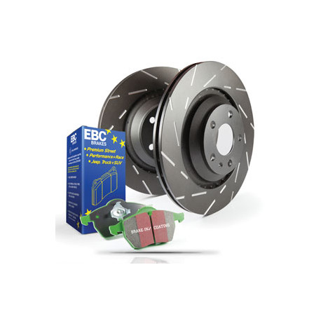 Frâne EBC Kit frână spate EBC PD06KR263 - Discuri Ultimax Grooved + Plăcuțe Greenstuff | race-shop.ro
