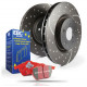 Frâne EBC Kit frână spate EBC PD12KR122 - Discuri Turbo Grooved + Plăcuțe Redstuff Ceramic | race-shop.ro
