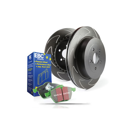 Frâne EBC Kit frână spate EBC PD17KR021 - Discuri BSD Grooved + Plăcuțe Redstuff Ceramic | race-shop.ro