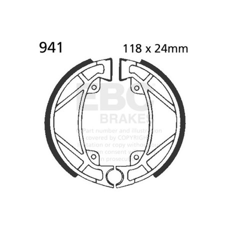 Frâne EBC Moto Saboți frână față EBC Plain 941 | race-shop.ro