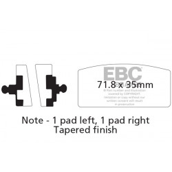 Saboți frână EBC Organic FA022
