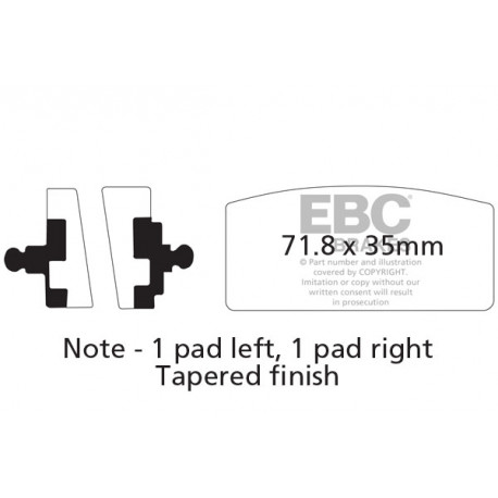 Frâne EBC Moto Saboți frână EBC Organic FA022 | race-shop.ro