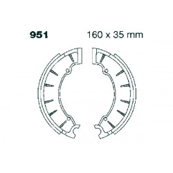 Saboți frână EBC Față Organic 805
