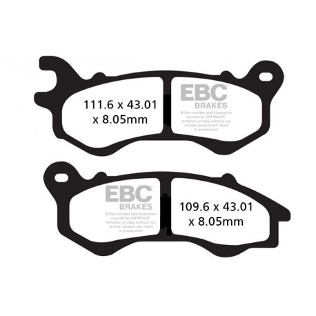 Frâne EBC Moto Saboți frână EBC Organic SFA603 | race-shop.ro