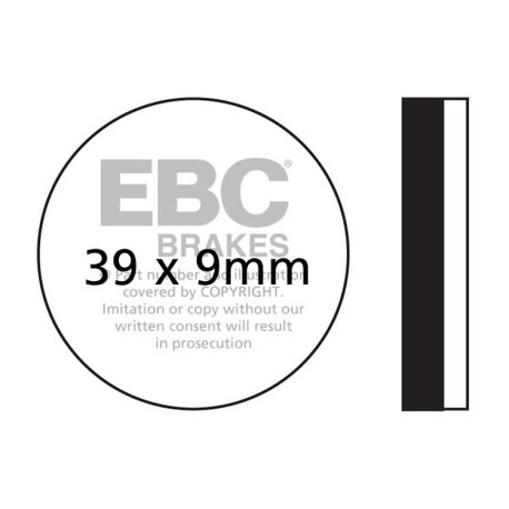 Frâne EBC Moto Plăcuțe frână EBC Organic FA FA100 | race-shop.ro