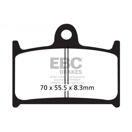 Frâne EBC Moto Saboți frână EBC Organic SFA283/4 | race-shop.ro