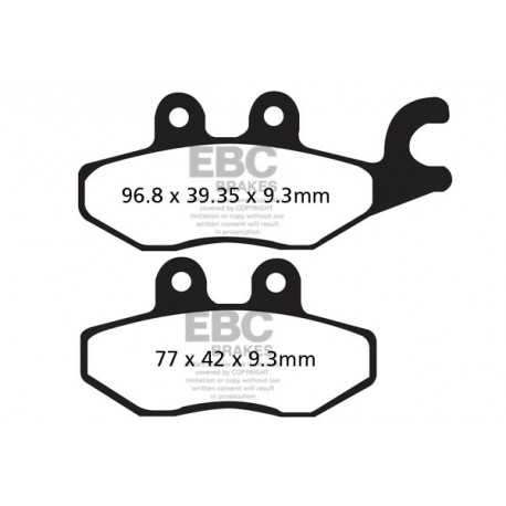 Frâne EBC Moto Saboți frână EBC Organic SFA418 | race-shop.ro