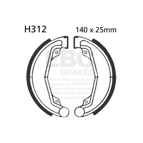 Frâne EBC Moto Saboți frână EBC Plain H312 | race-shop.ro