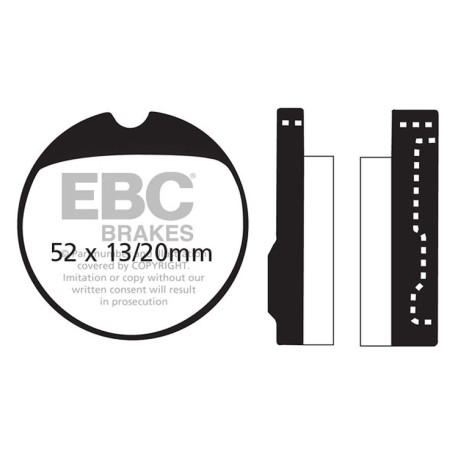Frâne EBC Moto Plăcuțe frână EBC Organic FA FA013 | race-shop.ro