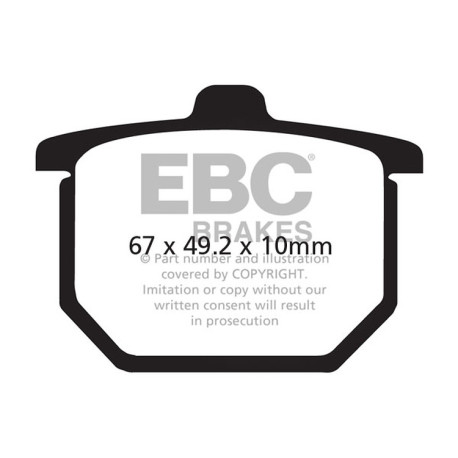 Frâne EBC Moto Plăcuțe frână EBC Organic FA FA030 | race-shop.ro