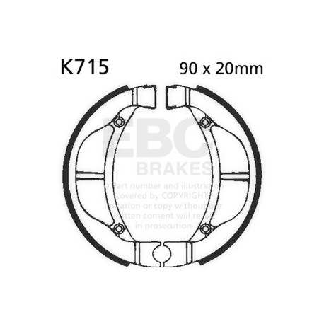 Frâne EBC Moto Saboți frână EBC Plain K715 | race-shop.ro