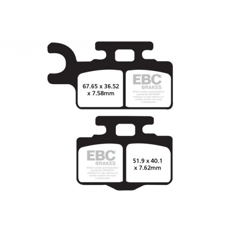 Frâne EBC Moto Saboți frână EBC Organic FA302TT | race-shop.ro